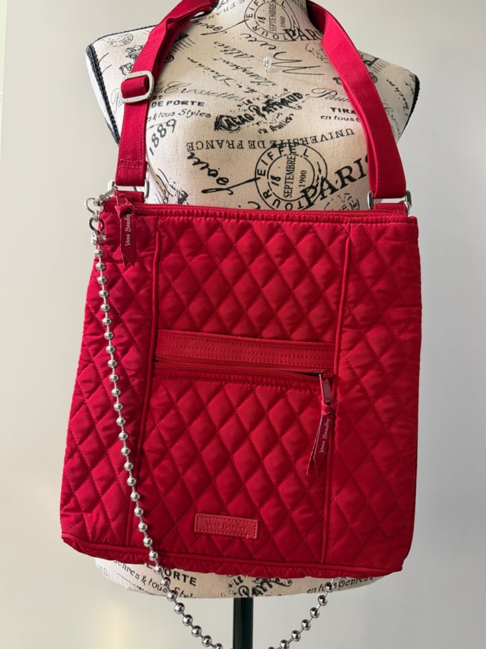 Vera Bradley Quilted Crossbody Bag | Deep Red | Great Condition